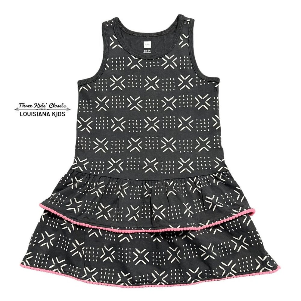 NEW Tea Collection 18-24m Basketweave Geo Tank Dress